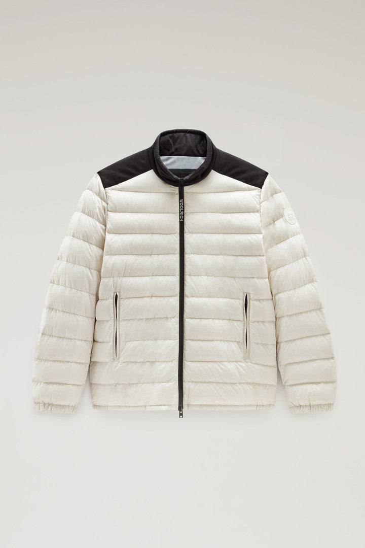Bering Tech Lightweight Hybrid Down Jacket in Microfibre (Black) - Main View