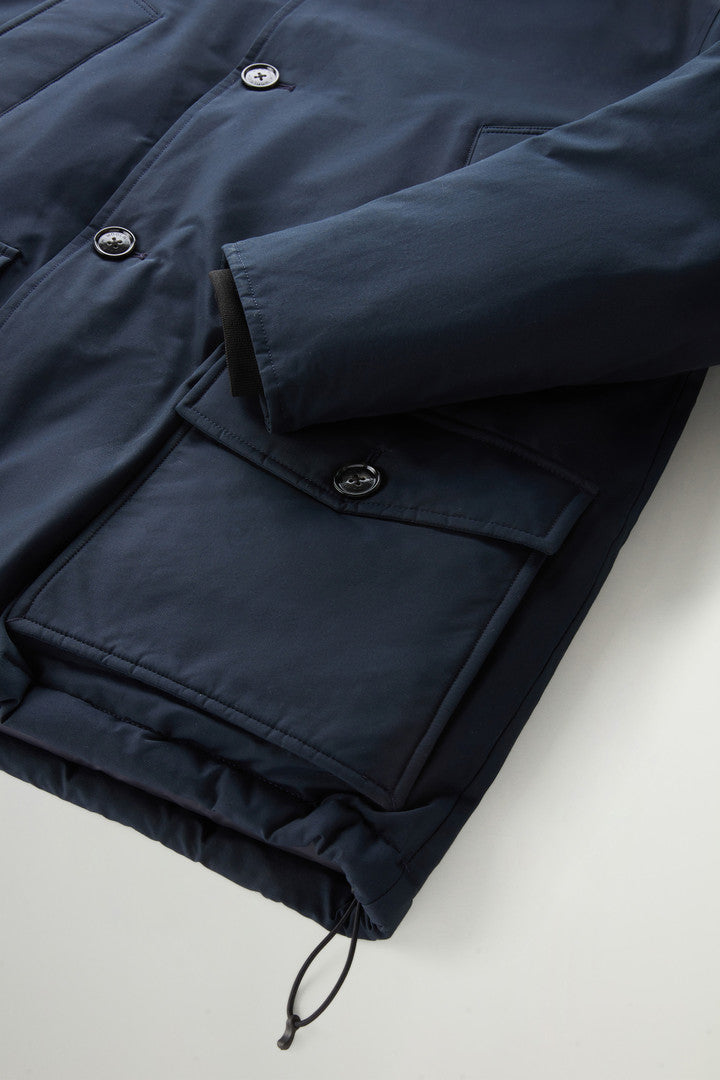 Arctic Anorak in Ramar Cloth (Melton Blue) - Detail View 6