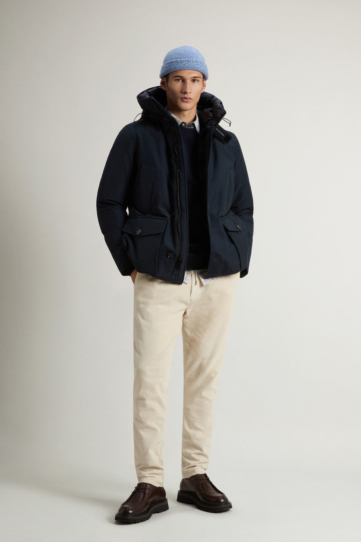 Arctic Anorak in Ramar Cloth (Melton Blue) - Detail View 1