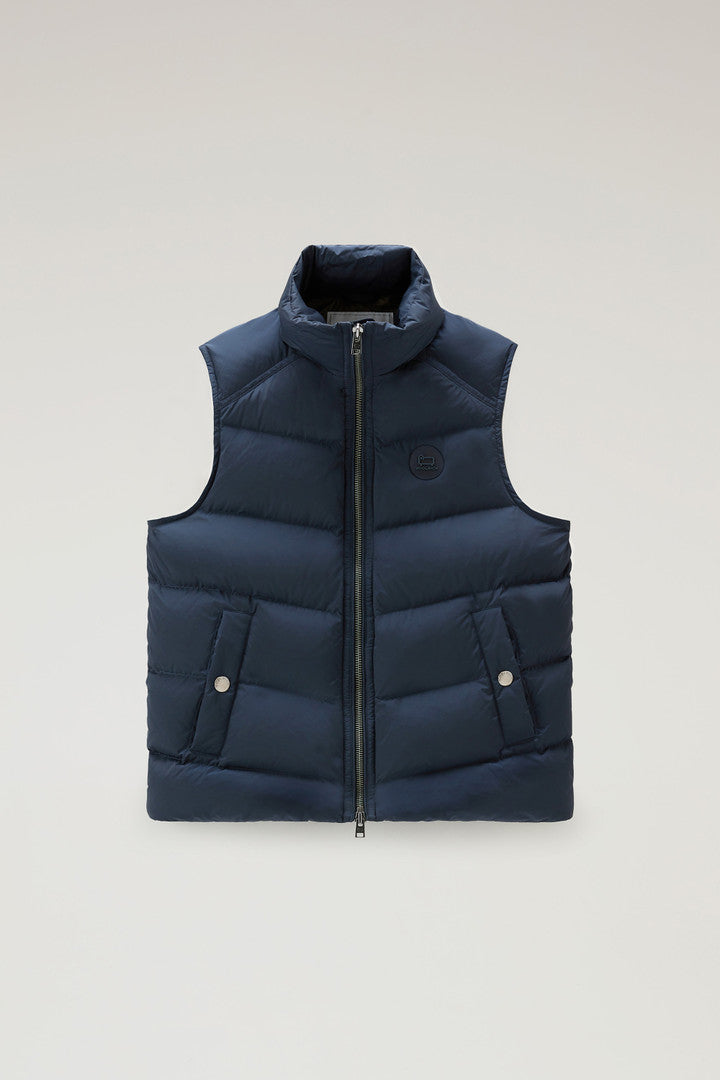 Premium Padded Vest in Stretch Nylon (Black) - Detail View 6