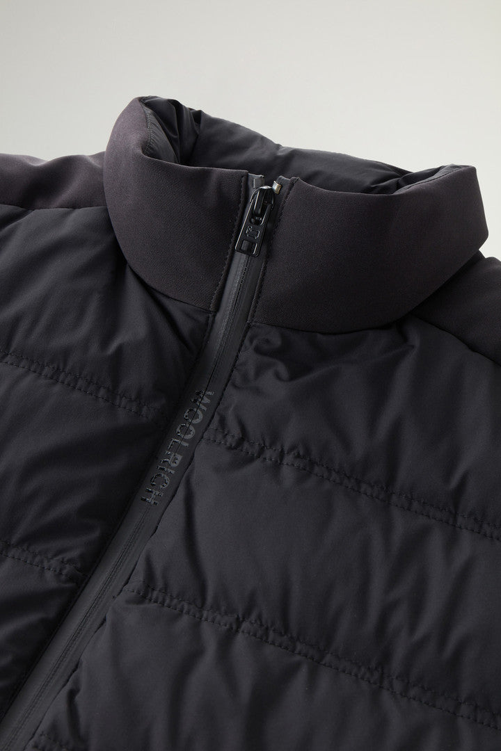 Bering Down Jacket in Stretch Nylon (Black) - Detail View 6