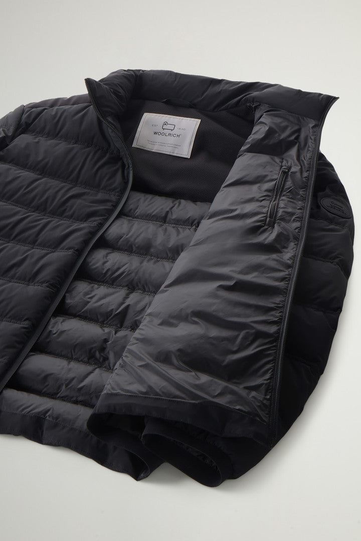 Bering Down Jacket in Stretch Nylon (Black) - Detail View 9