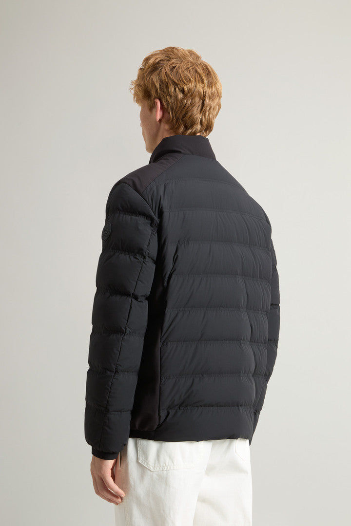 Bering Down Jacket in Stretch Nylon (Black) - Detail View 3