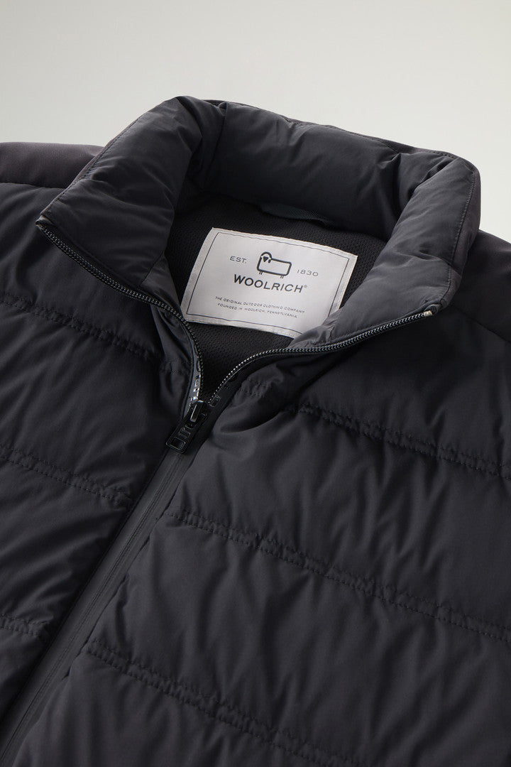 Bering Down Jacket in Stretch Nylon (Black) - Detail View 5