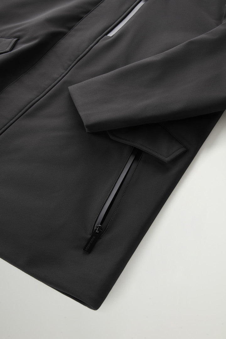 Barrow Mac Coat in Tech Softshell (Black) - Detail View 8