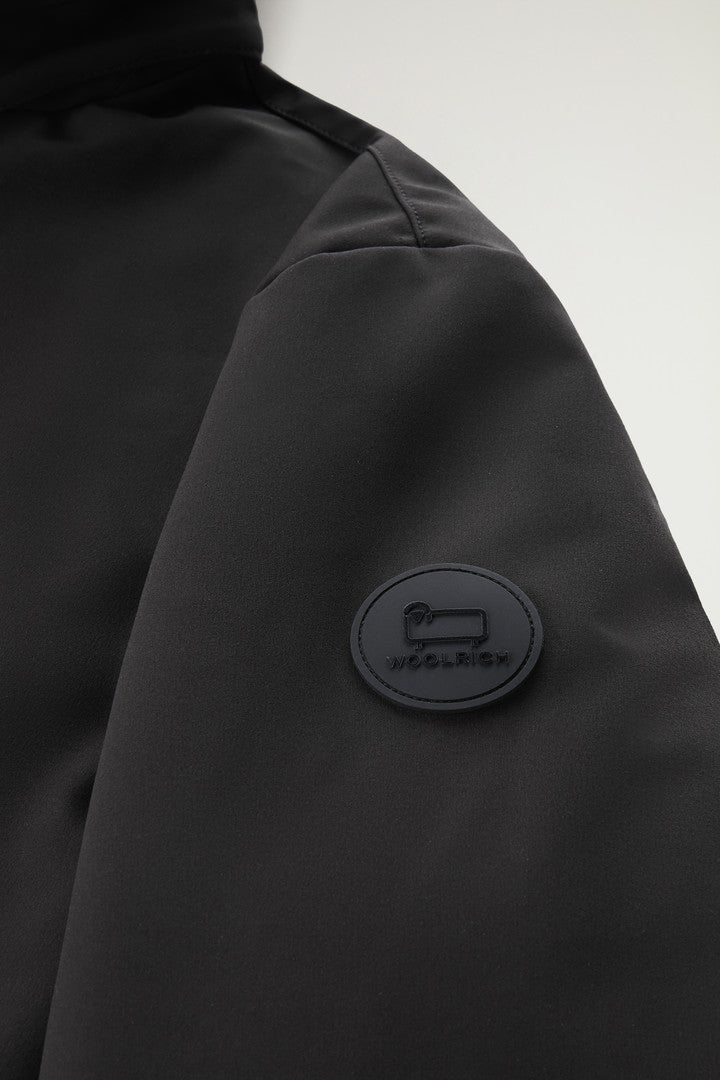 Barrow Mac Coat in Tech Softshell (Black) - Detail View 7