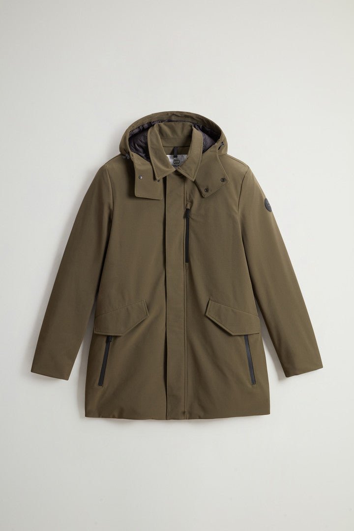 Barrow Mac Coat in Tech Softshell (Black) - Detail View 11