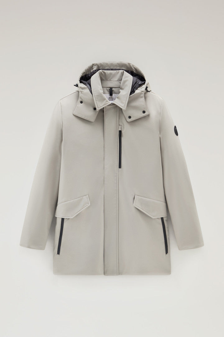 Barrow Mac Coat in Tech Softshell (Black) - Detail View 10