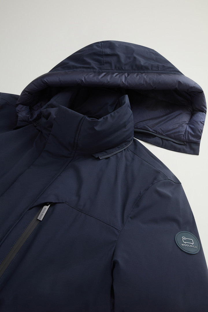 Mountain Parka in Stretch Nylon (Taupe) - Detail View 7