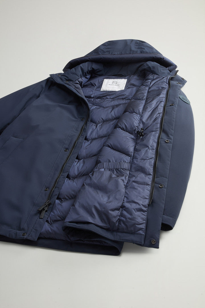 Mountain Parka in Stretch Nylon (Taupe) - Detail View 10
