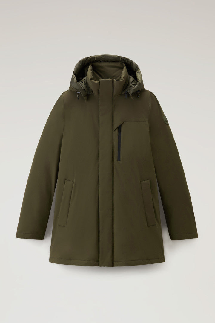 Mountain Parka in Stretch Nylon (Taupe) - Detail View 12