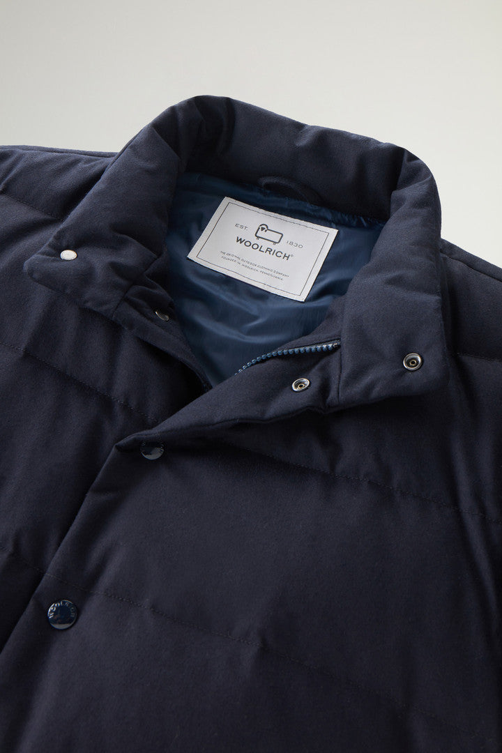 Blazer in Vitale Barberis Canonico Virgin Wool Flannel (Melton Blue) - Detail View 6