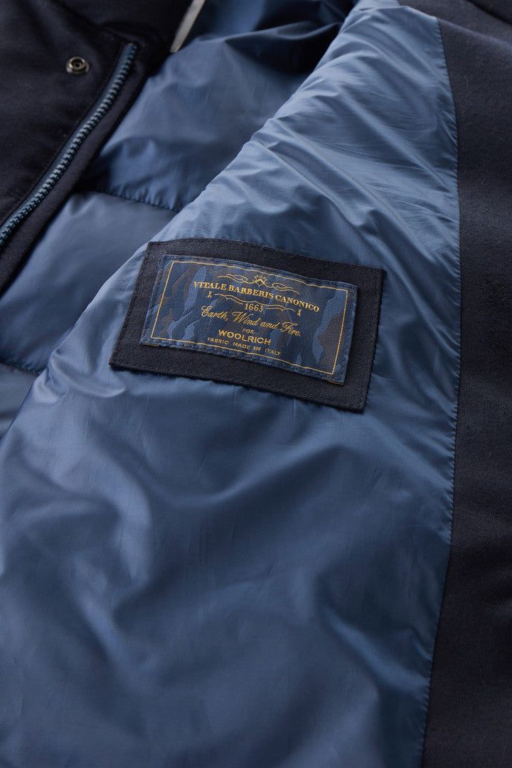 Blazer in Vitale Barberis Canonico Virgin Wool Flannel (Melton Blue) - Detail View 9