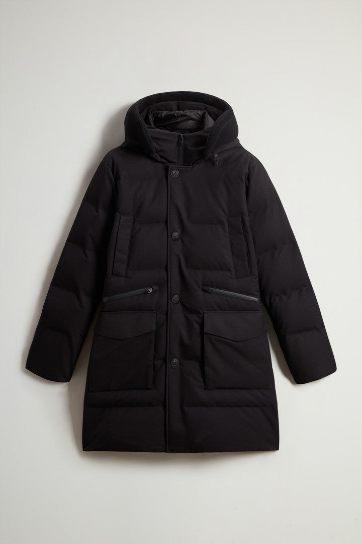 Parka with Detachable Wool Visor (Melton Blue) - Detail View 11