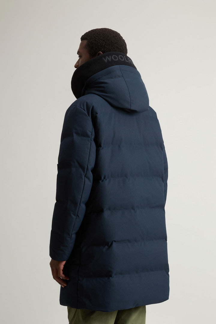 Parka with Detachable Wool Visor (Melton Blue) - Detail View 3