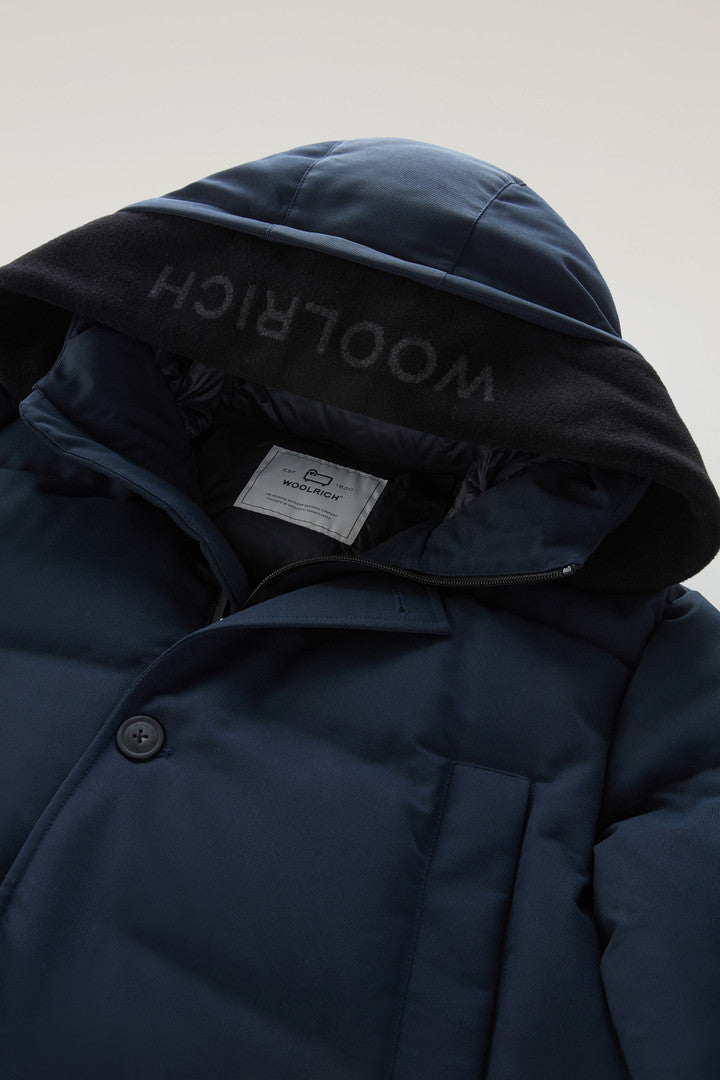 Parka with Detachable Wool Visor (Melton Blue) - Detail View 6