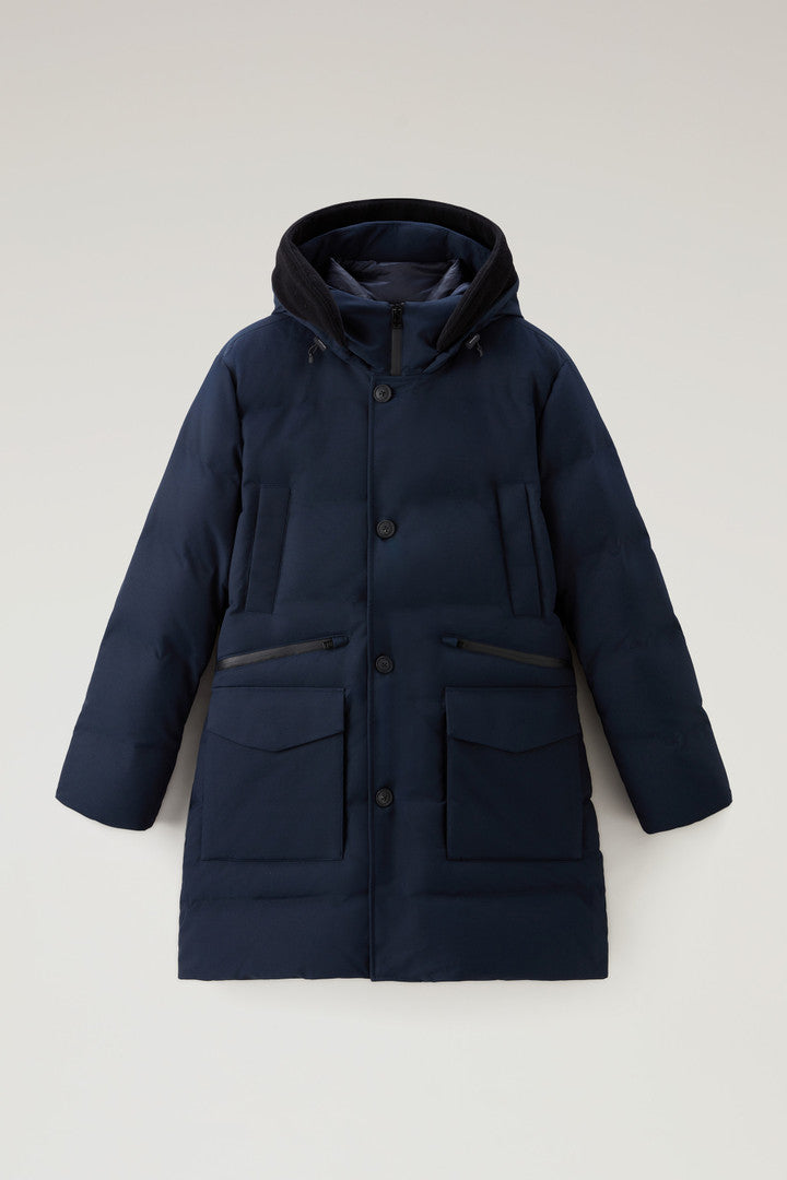Parka with Detachable Wool Visor (Melton Blue) - Main View