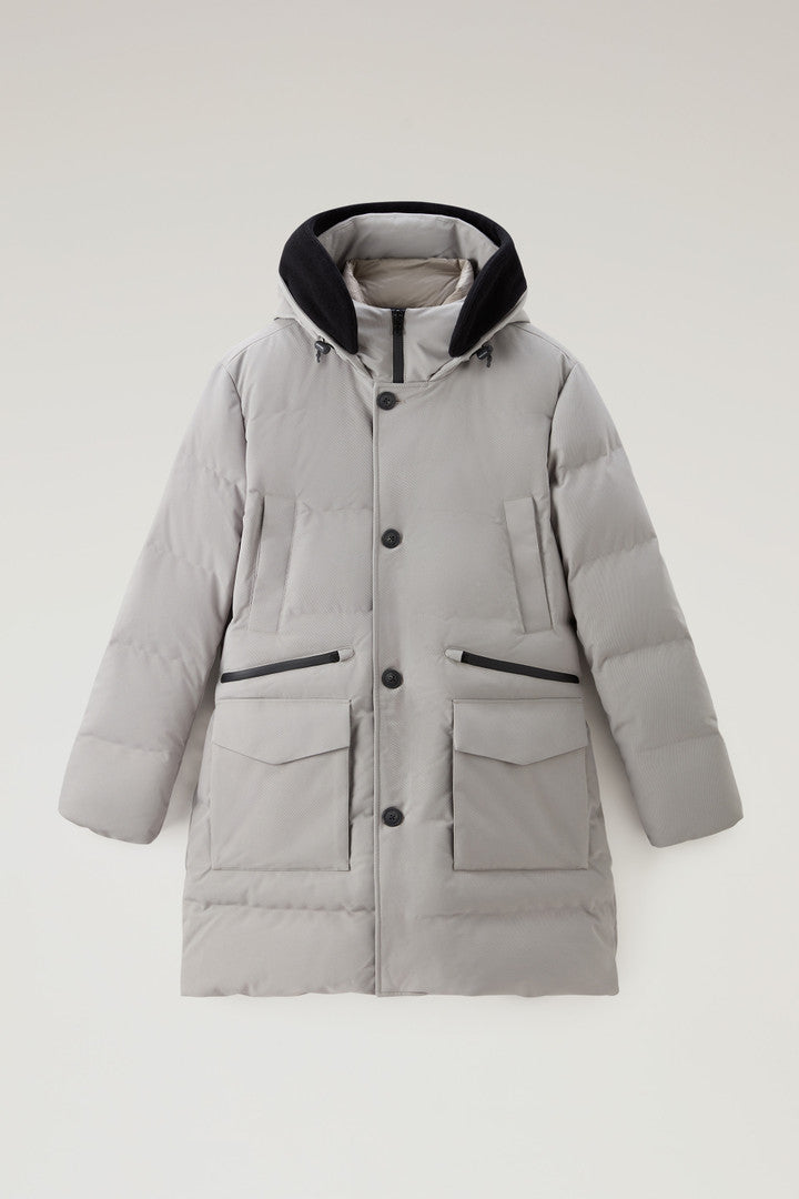 Parka with Detachable Wool Visor (Melton Blue) - Detail View 10