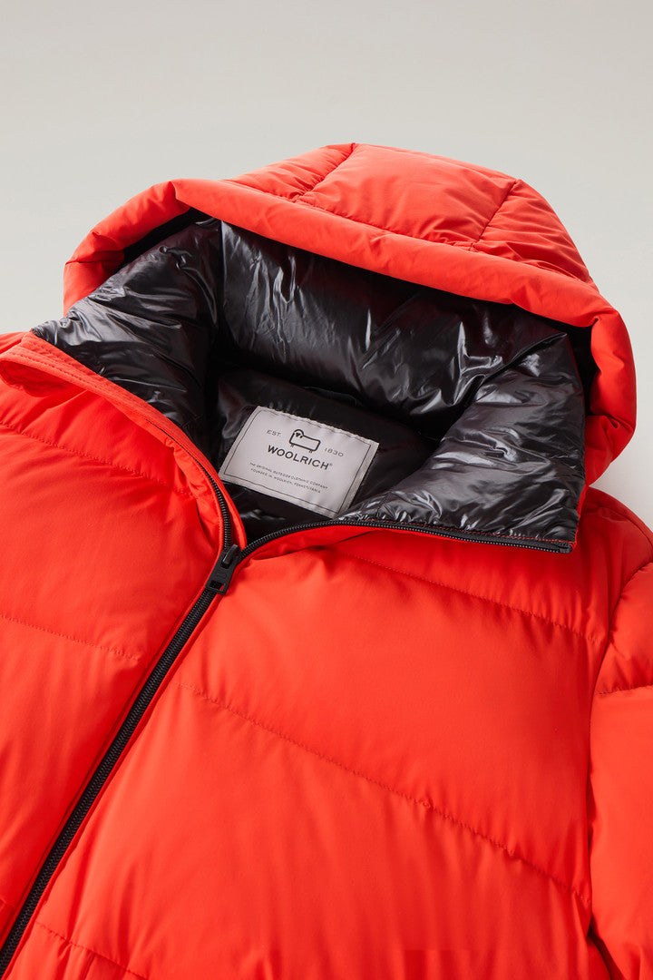 Sierra Supreme Down Jacket in Stretch Nylon (Melton Blue) - Detail View 2