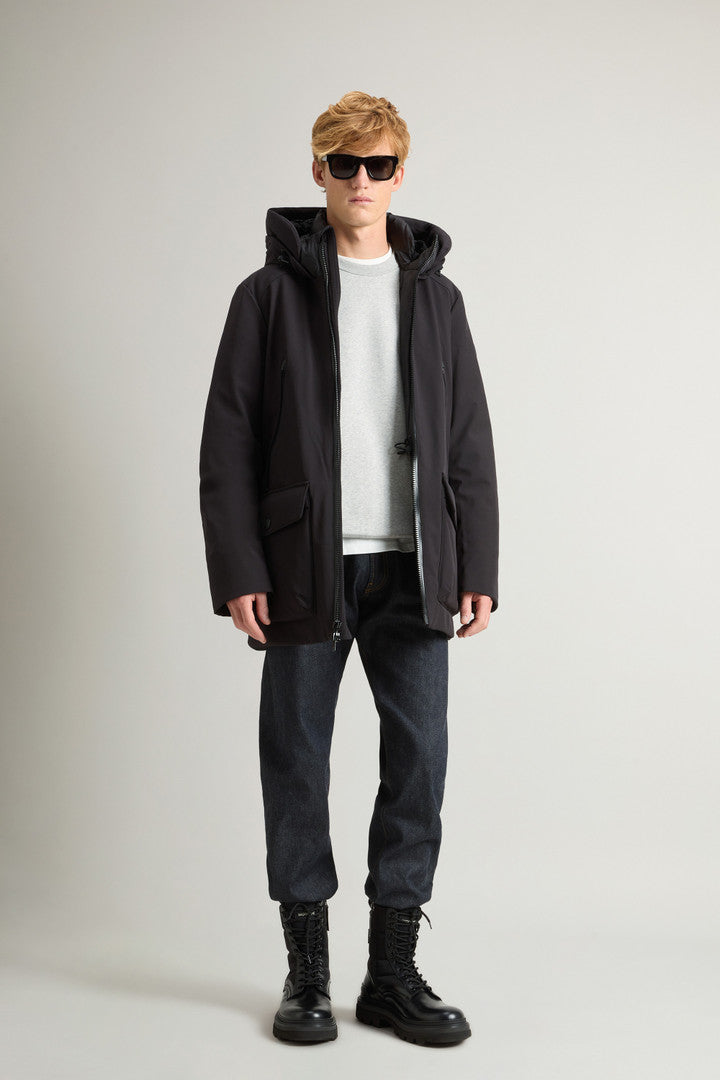 Parka in Tech Softshell (Black) - Detail View 2