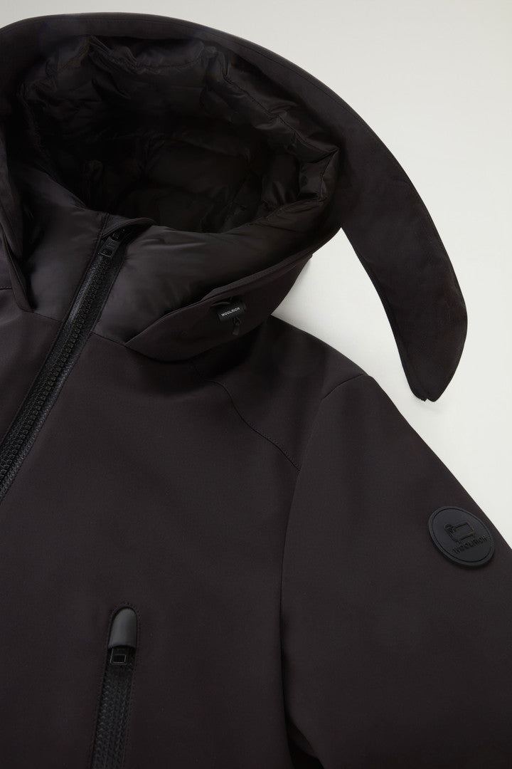Parka in Tech Softshell (Black) - Detail View 6