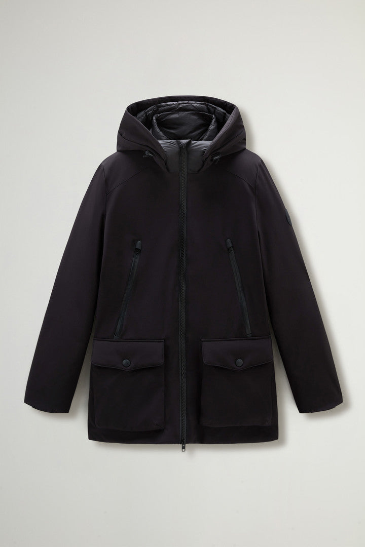 Parka in Tech Softshell (Black) - Main View