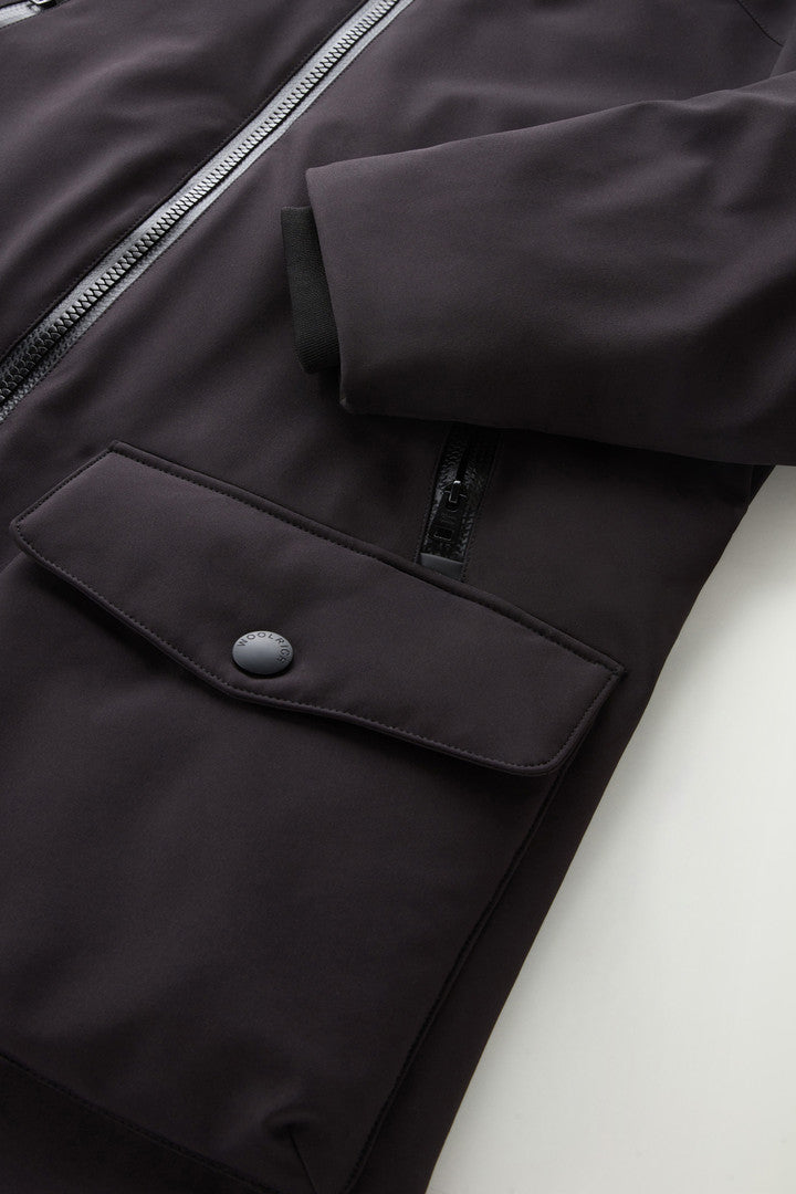Parka in Tech Softshell (Black) - Detail View 8