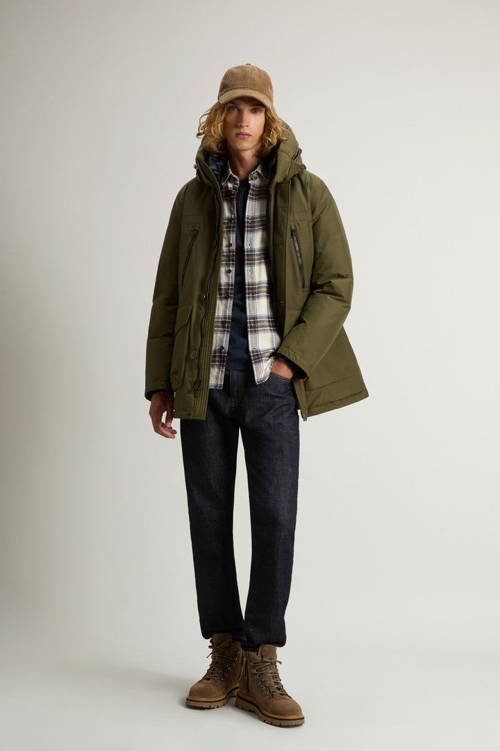 Arctic Parka Evolution in Ramar Cloth (Melton Blue) - Detail View 1