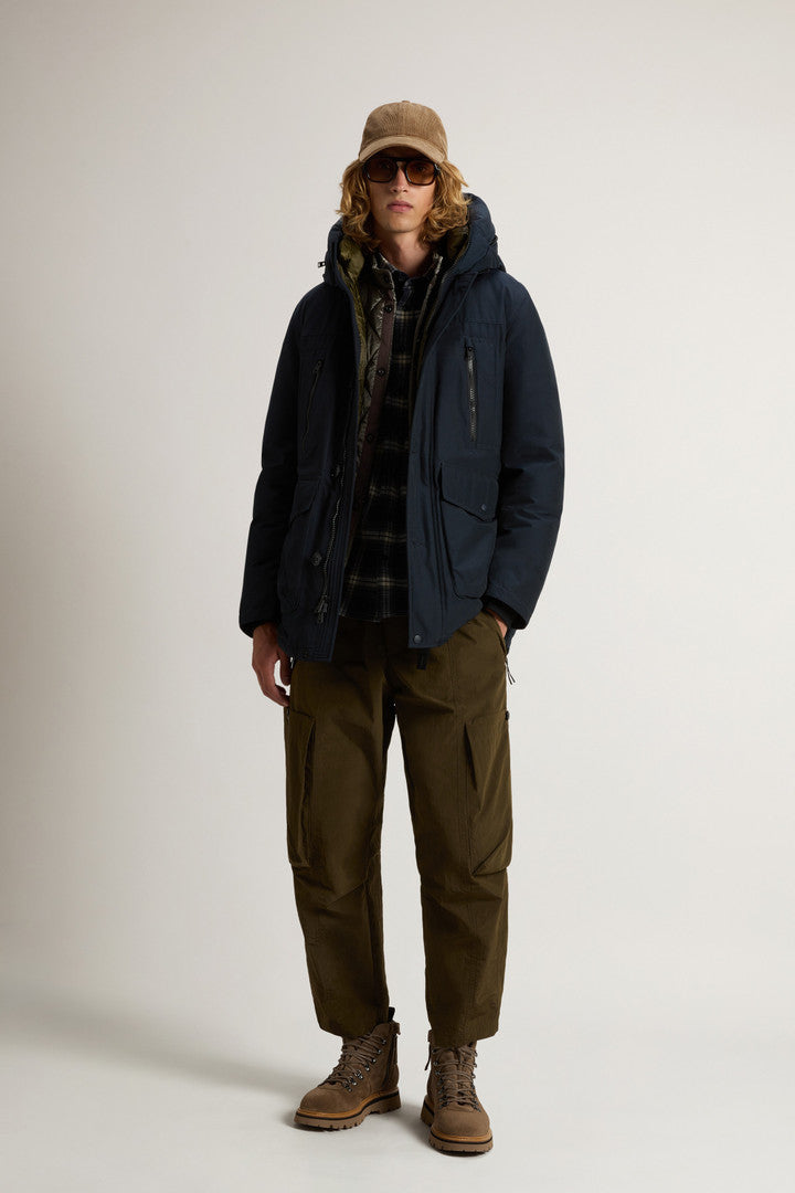 Arctic Parka Evolution in Ramar Cloth (Melton Blue) - Detail View 2