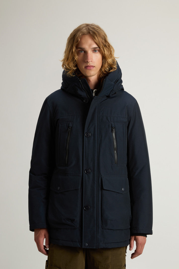 Arctic Parka Evolution in Ramar Cloth (Melton Blue) - Detail View 1