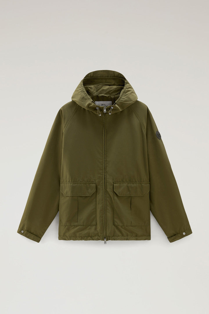 Cruiser Jacket in Ramar Cloth with Hood (Melton Blue) - Detail View 7