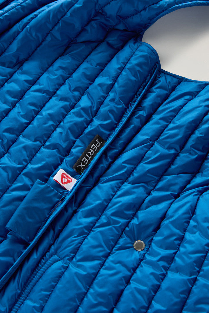 Quilted Vest in Recycled Pertex Quantum (Snorkel Blue) - Detail View 8