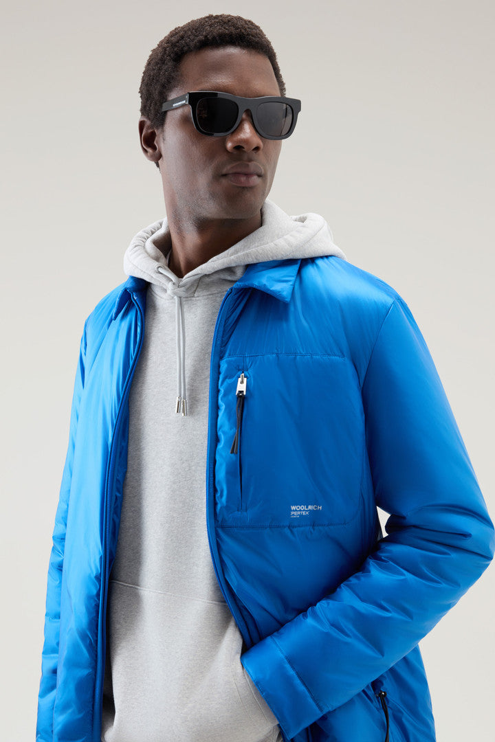 Padded Overshirt in Recycled Pertex Quantum (Melton Blue) - Detail View 3