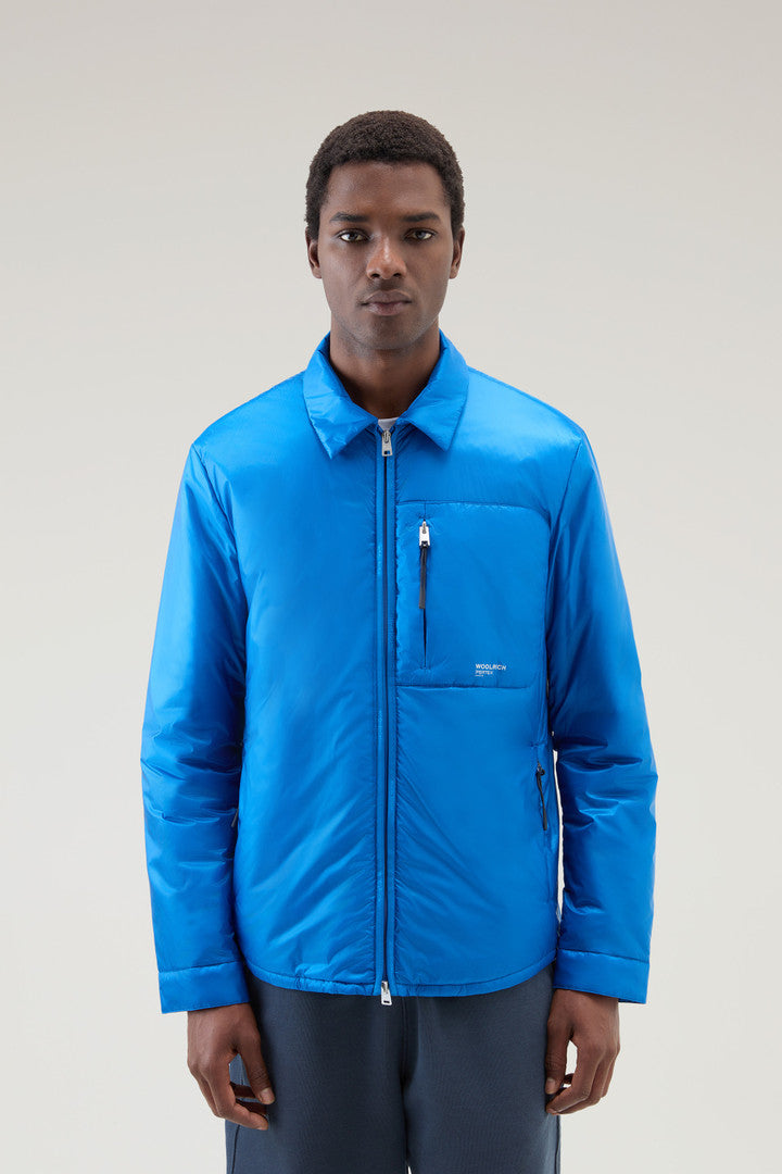 Padded Overshirt in Recycled Pertex Quantum (Melton Blue) - Main View