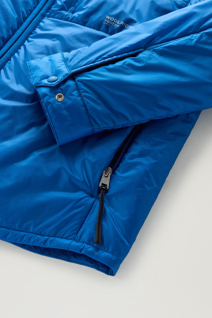 Padded Overshirt in Recycled Pertex Quantum (Melton Blue) - Detail View 7