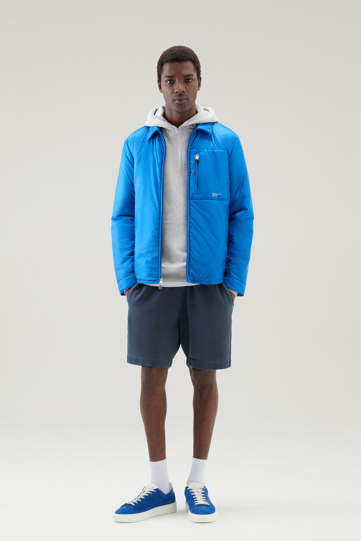 Padded Overshirt in Recycled Pertex Quantum (Melton Blue) - Detail View 1