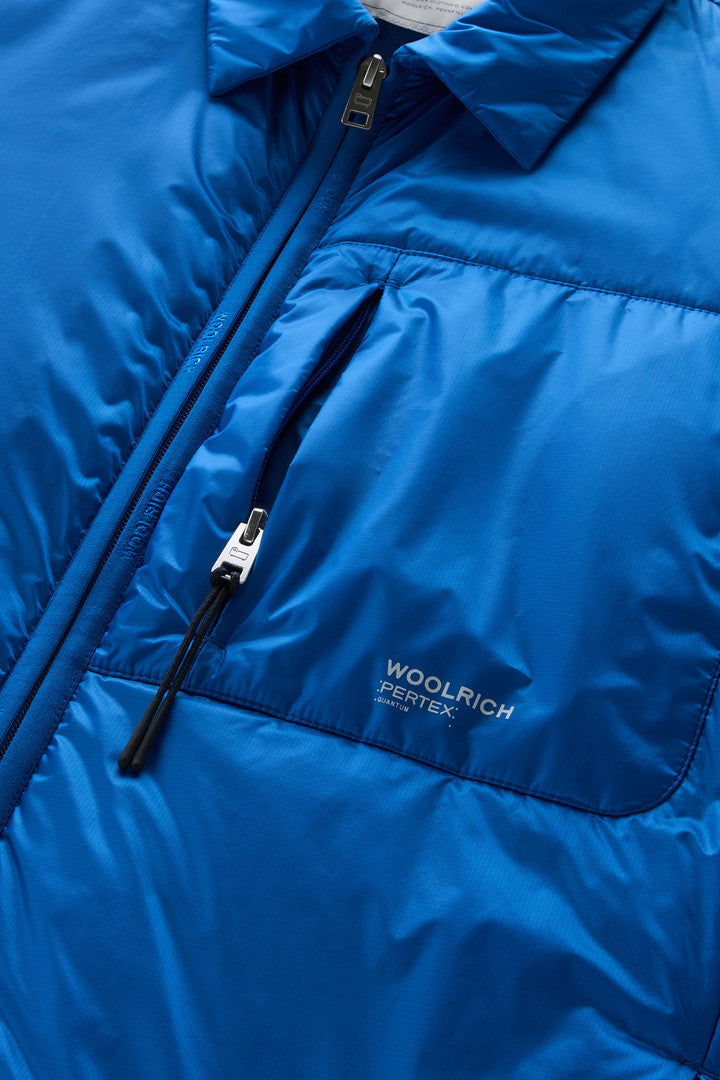 Padded Overshirt in Recycled Pertex Quantum (Melton Blue) - Detail View 6