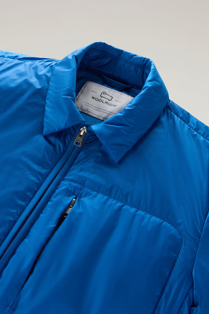 Padded Overshirt in Recycled Pertex Quantum (Melton Blue) - Detail View 5
