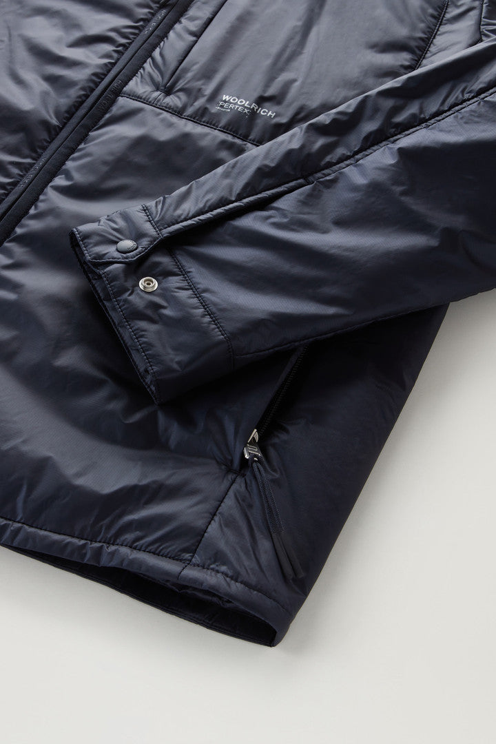 Padded Overshirt in Recycled Pertex Quantum (Snorkel Blue) - Detail View 4