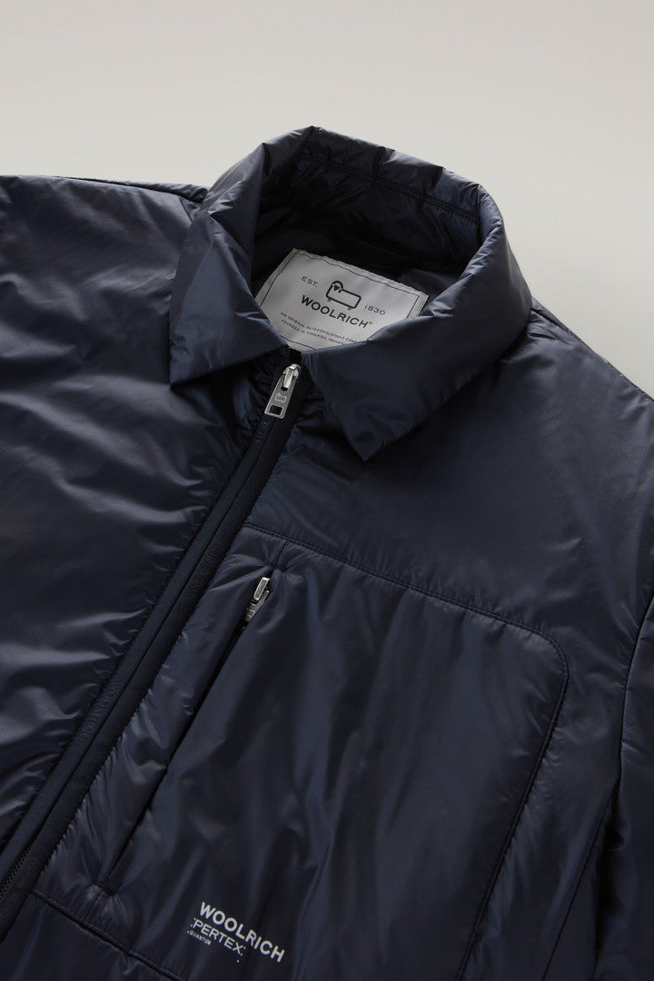 Padded Overshirt in Recycled Pertex Quantum (Snorkel Blue) - Detail View 2