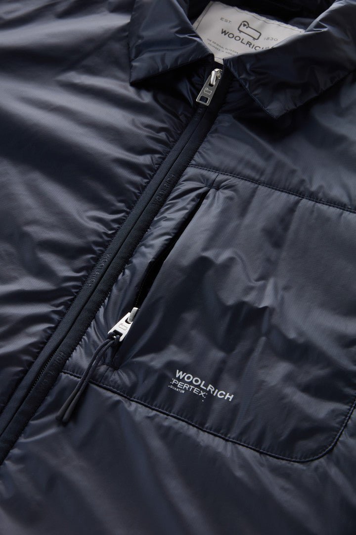Padded Overshirt in Recycled Pertex Quantum (Snorkel Blue) - Detail View 3