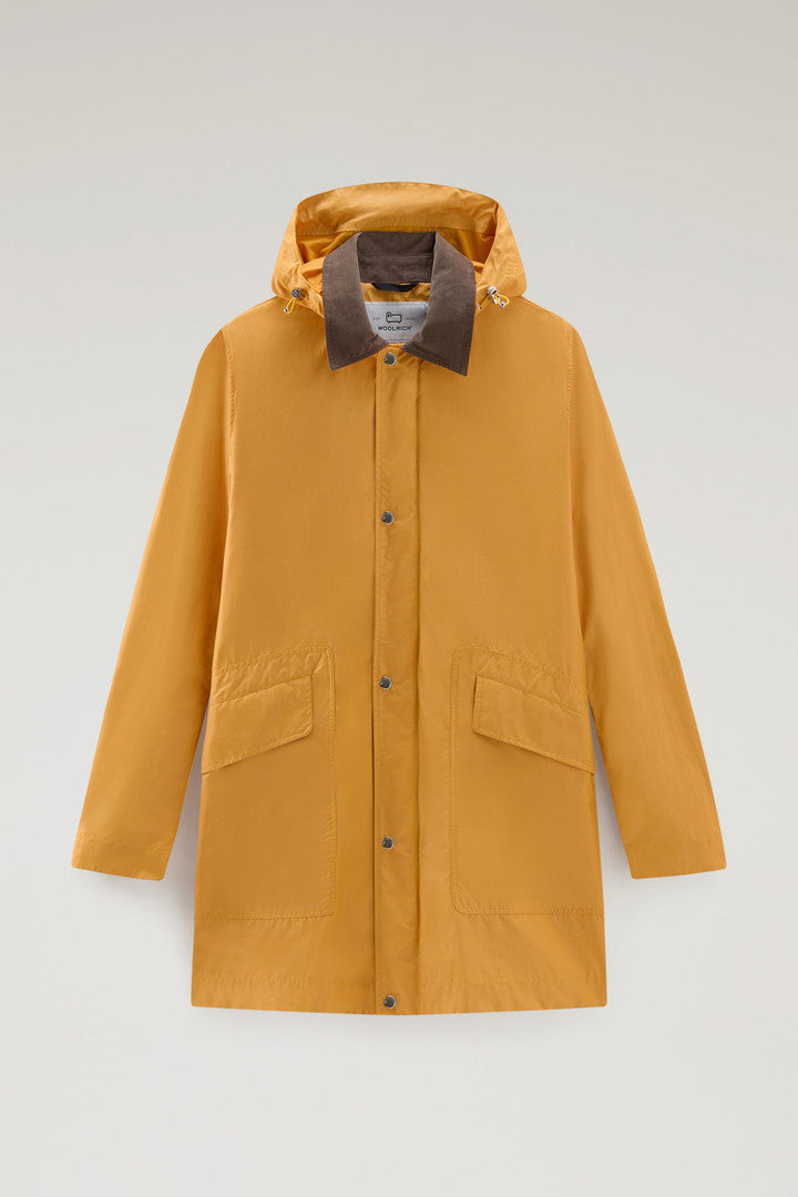 Waxed Jacket with Detachable Hood (Melton Blue) - Detail View 5