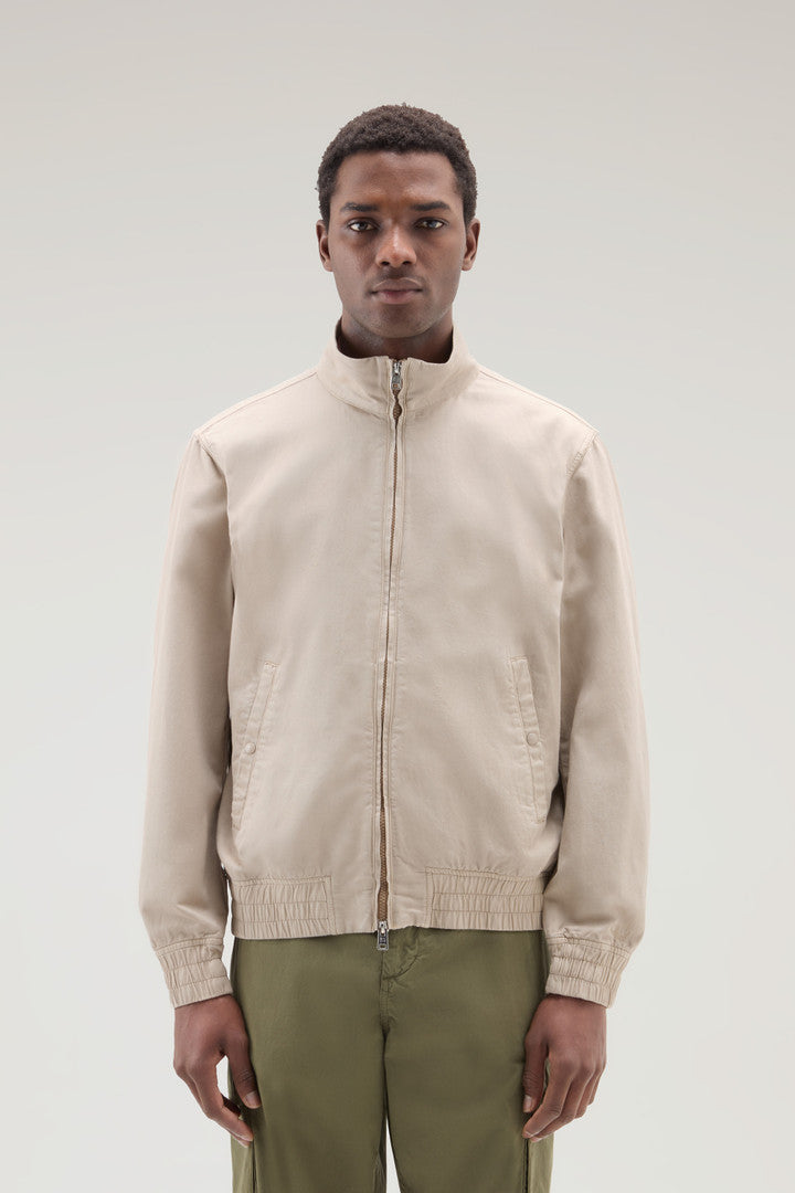 Bomber Jacket in Cotton-Linen Blend (Rope) - Detail View 1