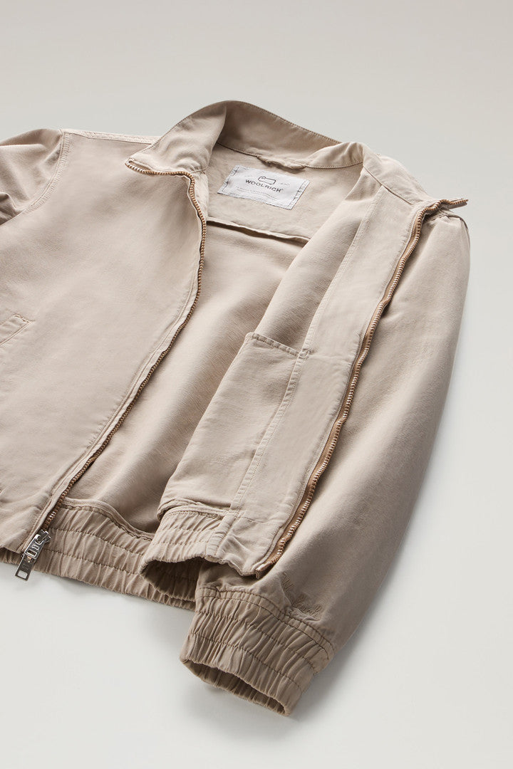 Bomber Jacket in Cotton-Linen Blend (Rope) - Detail View 7