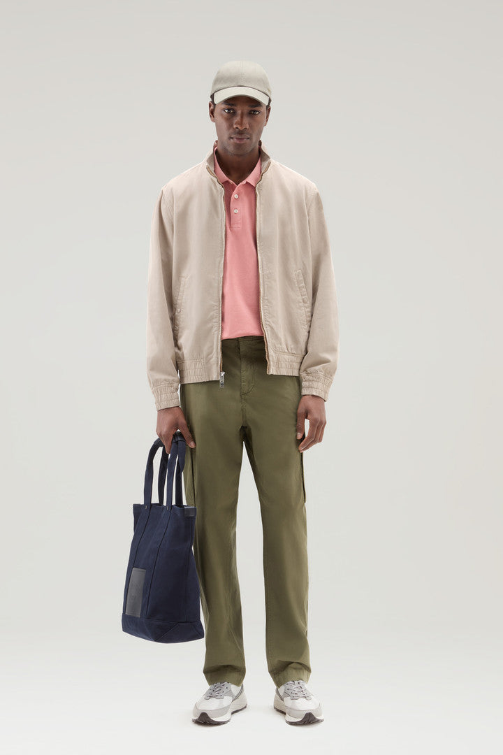Bomber Jacket in Cotton-Linen Blend (Rope) - Detail View 2