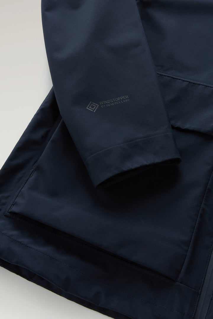 Mountain Jacket in WINDSTOPPER GORE-TEX (Melton Blue) - Detail View 5
