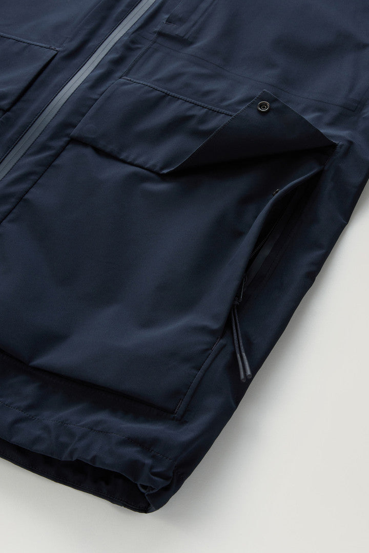 Mountain Jacket in WINDSTOPPER GORE-TEX (Melton Blue) - Detail View 3
