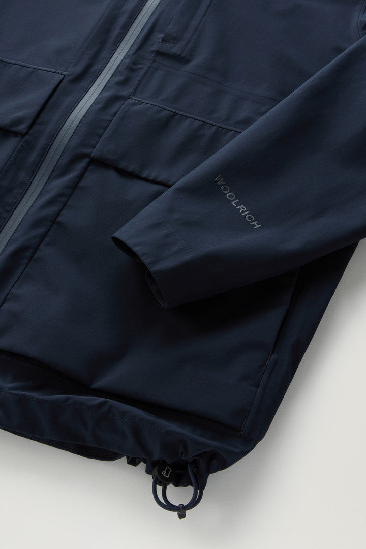 Mountain Jacket in WINDSTOPPER GORE-TEX (Melton Blue) - Detail View 4