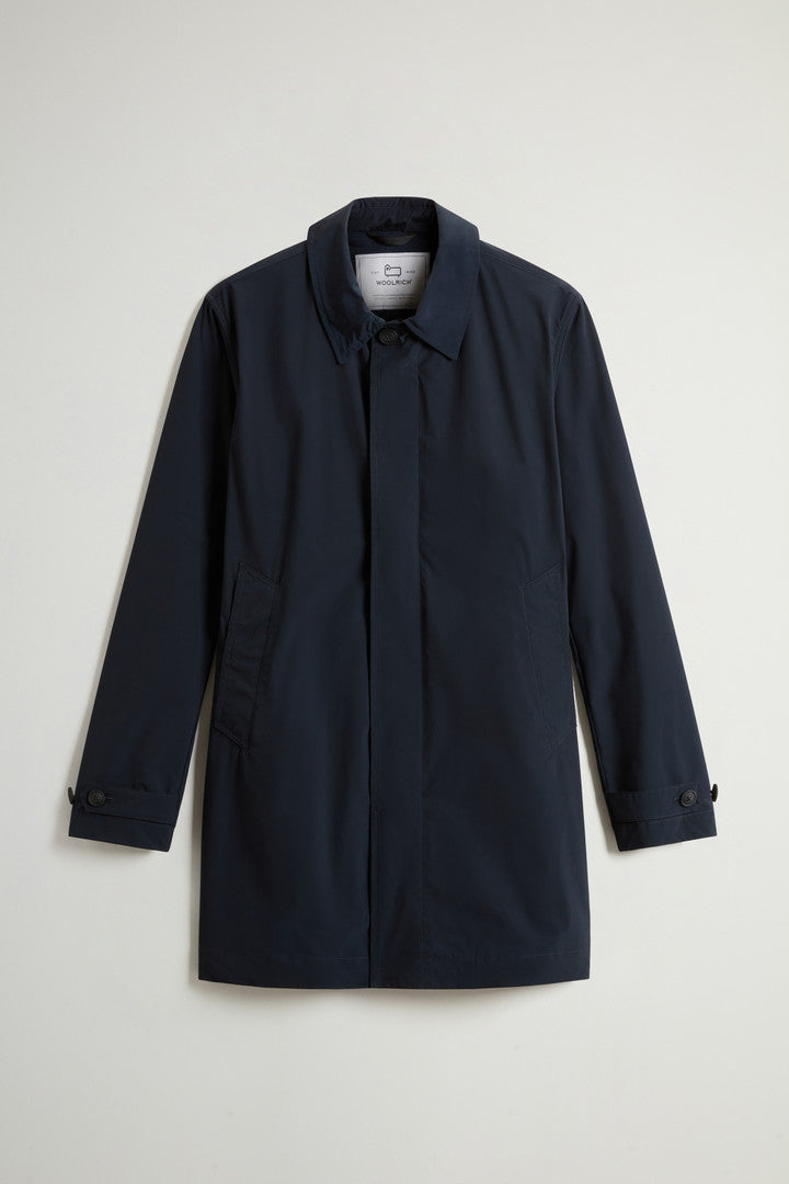 New City Coat in Urban Touch (Melton Blue) - Main View