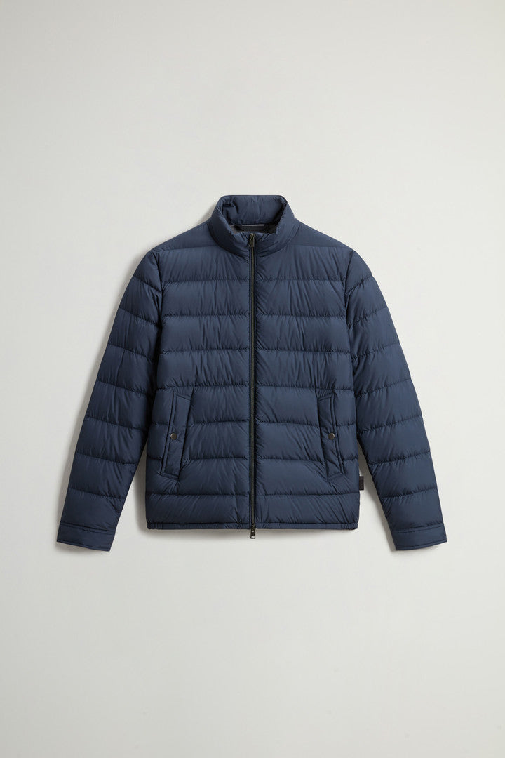 Lightweight Down Jacket in Microfiber (Black) - Detail View 11